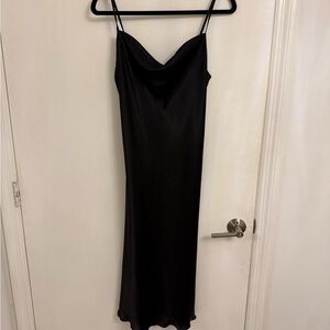 Bebe Classic Black Silk Dress